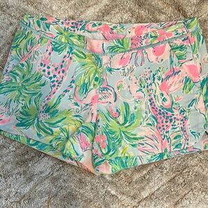 Lilly Pulitzer Women's Tropical Print Shorts - Pink and Green